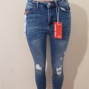 Wax High Rise Ankle Jeans